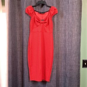 Retro/Rockabilly Polka Dot Red and Black Dress